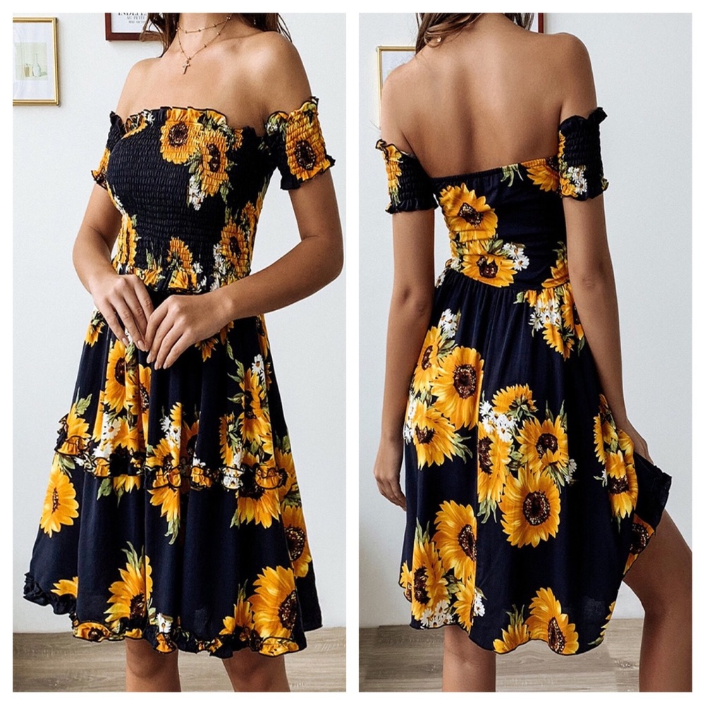 Sunflower Smock Dress - Picture 3 of 3